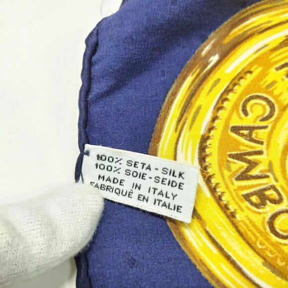 100% Authentic Chanel Scarf Navy Blue Silk100% - Picture 9 of 9